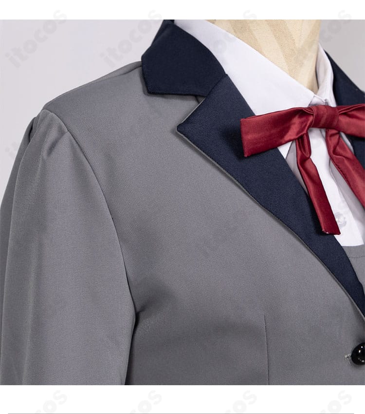 ライムライト・レモネードジャム 陽見恵凪 コスプレ衣装の肩部分クローズアップ。縫製の整いと生地表面の質感が分かる近接写真。