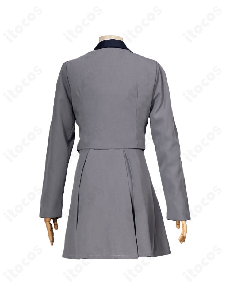 ライムライト・レモネードジャム 陽見恵凪 コスプレ衣装の背面図。リボンやベルト位置など細部ディテールまで丁寧に表現。