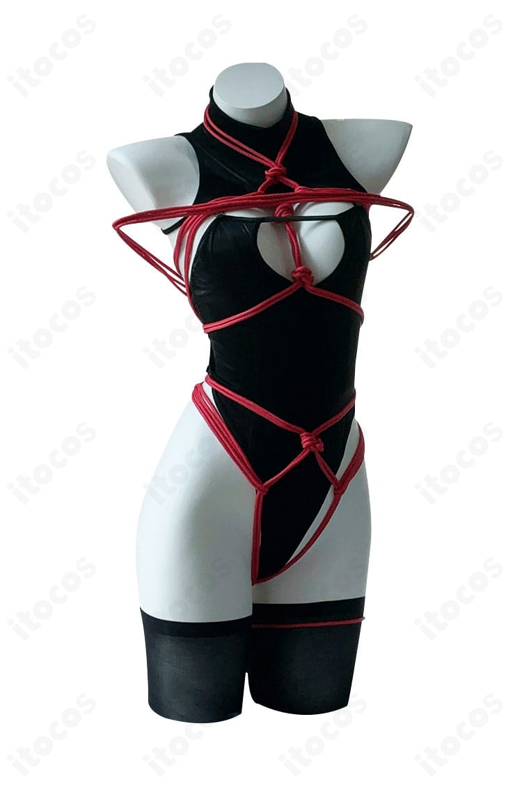 アズールレーン 白鳳 繚乱あれお忍び遊興 コスプレ衣装の正面全体図。露出度の高い和風ランジェリースタイルと装飾配置を忠実に再現したディテールが確認できる。