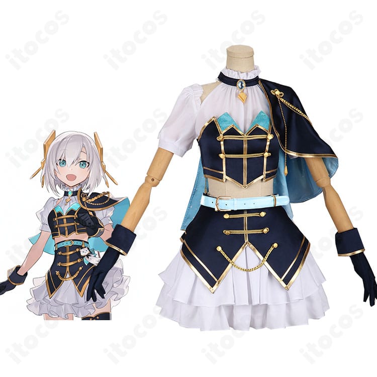 アルス・アルマル 7th OVERTURE コスプレ衣装の人物着用と全体像。ライブ衣装の配色と装飾を高再現したITOCOS制作モデル