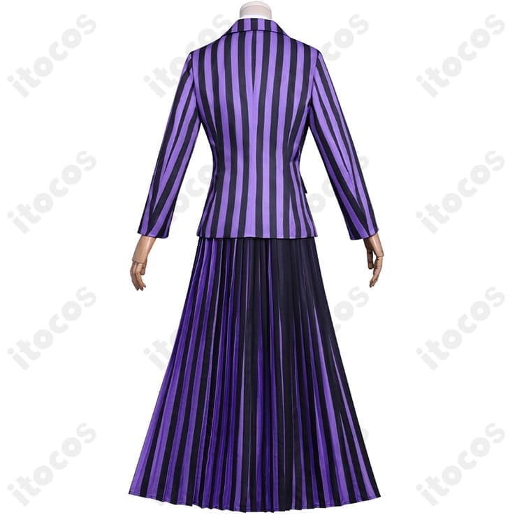 ウェンズデー・アダムス 学園制服コスプレ 高再現で撮影映え。通気性生地でイベントも快適 - 3枚目の画像