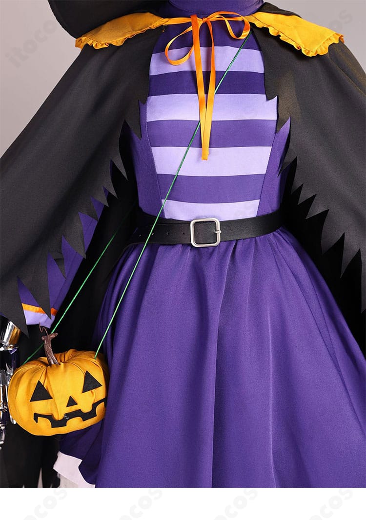 葬送のフリーレン フリーレン コスプレ衣装 腰飾りディテール。高品質素材と立体装飾で再現度を強調。