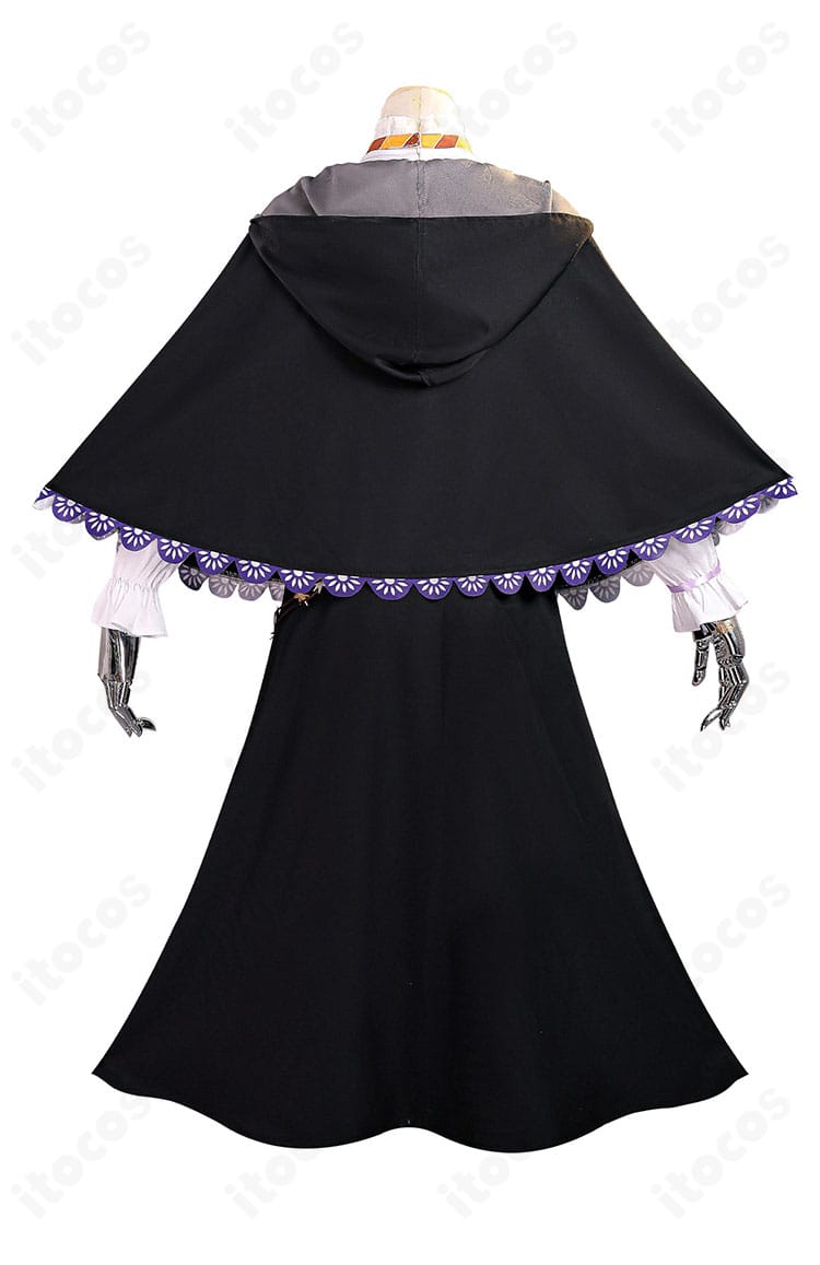 葬送のフリーレン フェルン ORBcafeコラボ コスプレ衣装 背面図｜マントのドレープと質感が分かるアングル