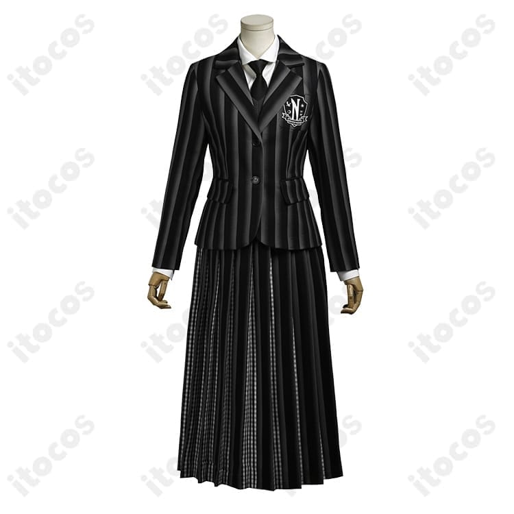 ウェンズデー・アダムス ネヴァーモア学園制服S2 高再現で快適、イベント撮影に最適 - 4枚目の画像