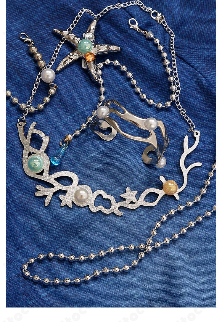 あんスタ Neptu Deep into you アクセサリー一式。ネックレス・ブレスレット・胸飾り・肩飾りなど高再現セット内容