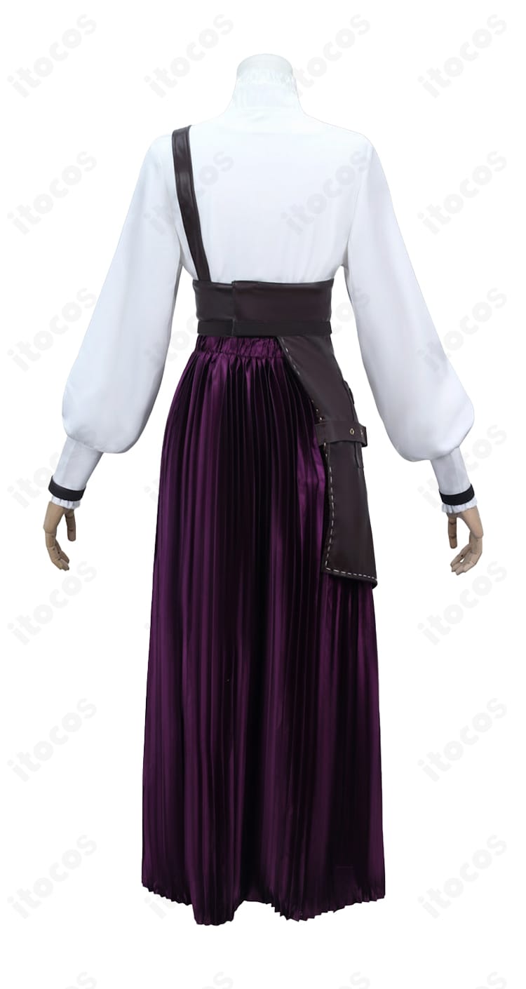 ガロファノ衣装の背面装飾ディテール。華やかなパーツ配置で世界観を360°で表現