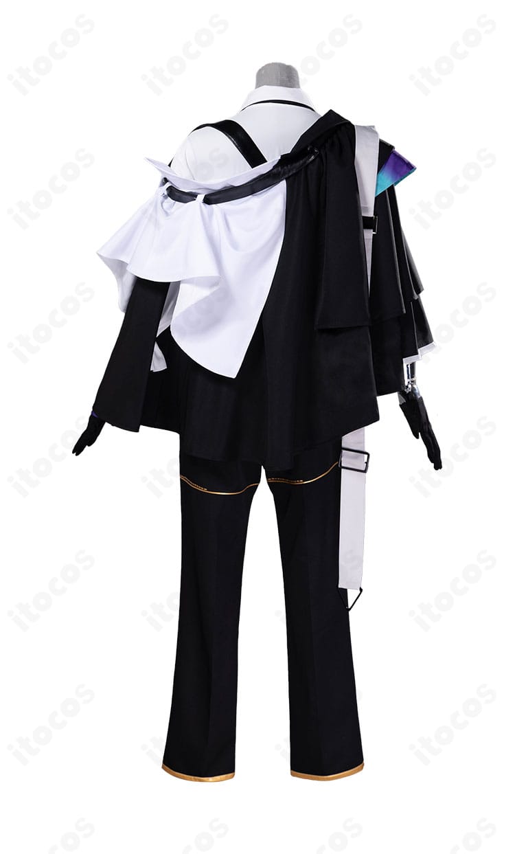 アークナイツ シャレム衣装 背面ビュー。背中の切替ラインや装飾まで丁寧に作り込んだ仕上がり。