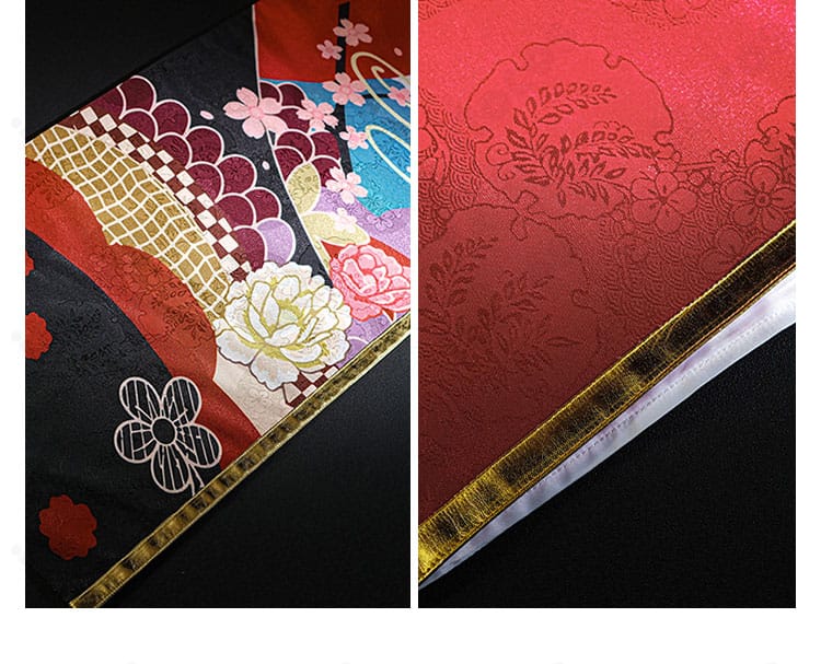 大鳳バニー衣装の袖口装飾と縁取りの仕立てを見せるアップ