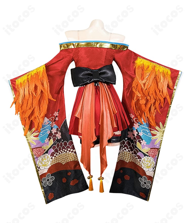 大鳳バニー衣装の背面。背部蝶結びと装飾の位置関係が分かるディテール写真