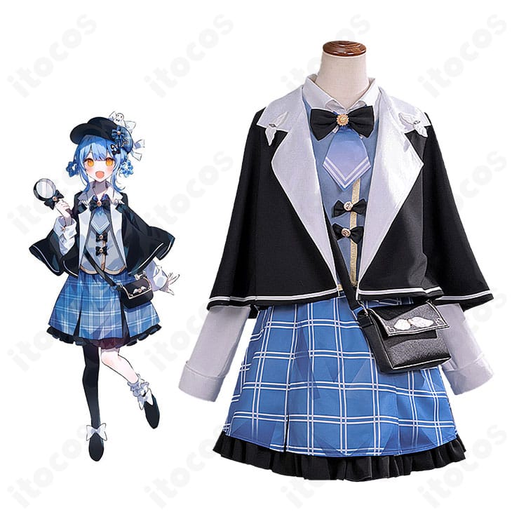 橘シェリーのコスプレ一式を着用した全身図。魔法少女ノ魔女裁判 初期衣装の雰囲気と配色、コートと帽子のバランスがわかる構図。