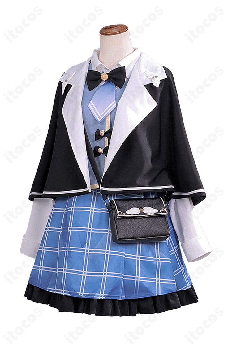 左側面からの橘シェリー初期衣装。帽子の角度や肩周りのライン、袖口ディテールを確認できるアングル。