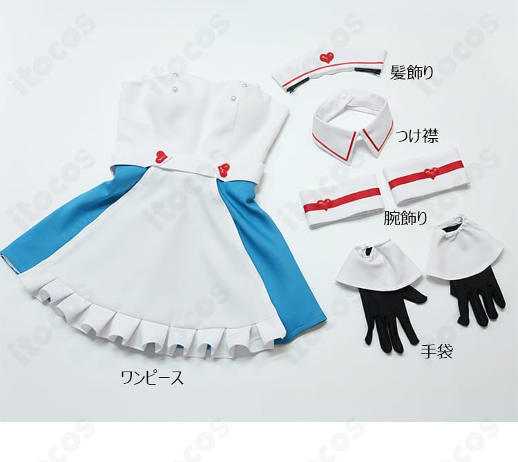 初音ミク 愛属性コスプレ衣装の手袋・ハンドアクセサリー細部。白手袋の上品な質感と装飾の見え方を強調。