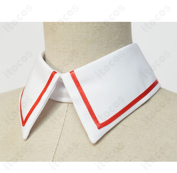 初音ミク 愛属性コスプレ衣装の背面図。大きな背面リボンとライン装飾が映える高再現仕様で、後ろ姿まで美しく表現。