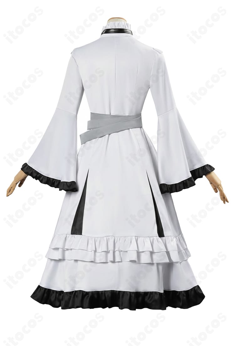 氷上メルル コスプレ衣装の背面全体図。大きめリボンと帯の構成を忠実に再現