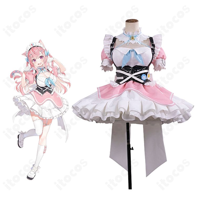 結城さくなの猫メイド衣装・キャラビジュアルと全体シルエットが分かる参考画像