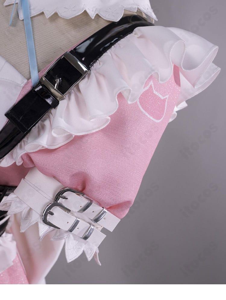 結城さくな 猫メイドの肩飾りと袖付け部分の縫製ディテール