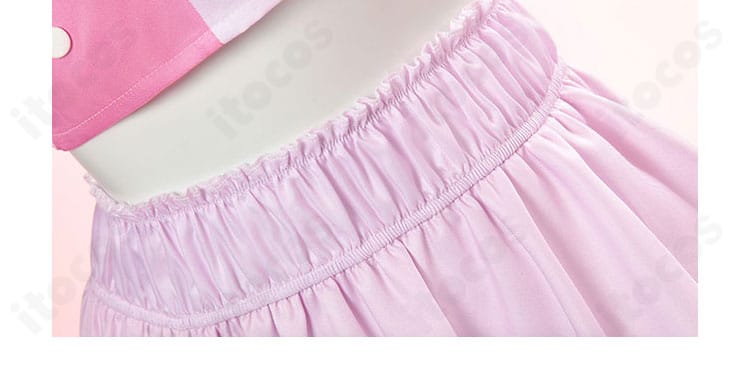 スティルインラブ コスプレ スカート上部の装飾・フリル・模様ディテール。質感と縫製を示す近接