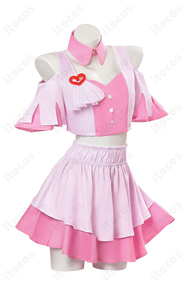 ウマ娘 スティルインラブ コスプレ衣装 側面シルエット。ウエスト位置とスカートの広がりを確認できるサイドビュー