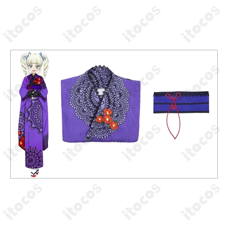 アイカツ！藤堂ユリカ 和の心・ダーク 浴衣コスプレ 高再現で撮影・イベントに最適 - 5枚目の画像