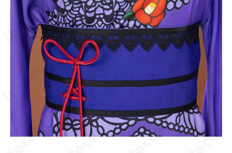 和の心・ダーク 浴衣コスの腰封（帯）デザイン装飾ディテール