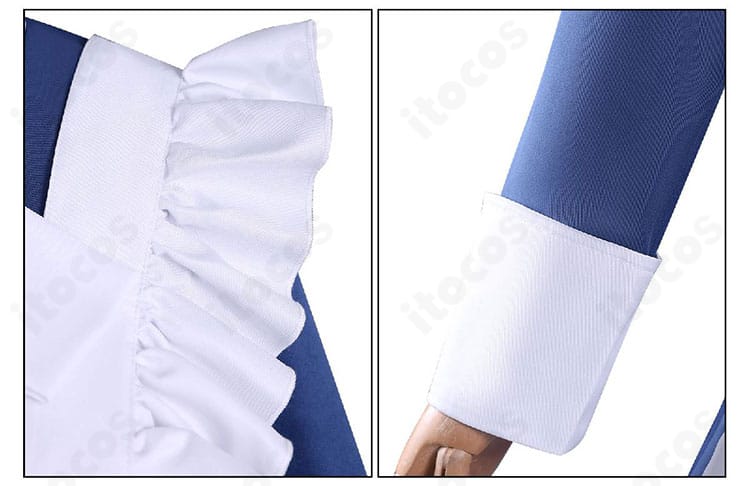 肩章風の切り替えと袖口の意匠を捉えたメイド服ディテール（機械じかけのマリー）