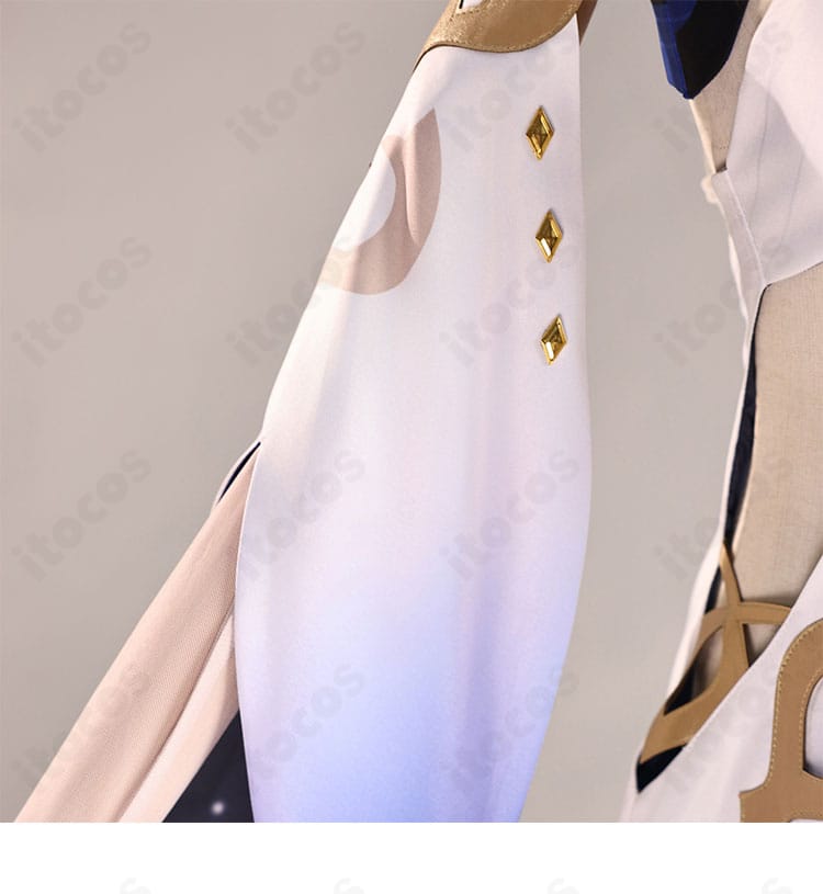 イスタロト コスプレ衣装の袖パーツ詳細。袖口の装飾、素材感、可動性を確認できるディテール写真。