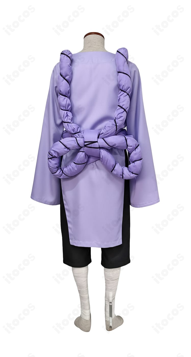 NARUTO 君麻呂 コスプレ衣装の背面。音隠れ風の帯結びとバックスタイルのバランスを確認できます。