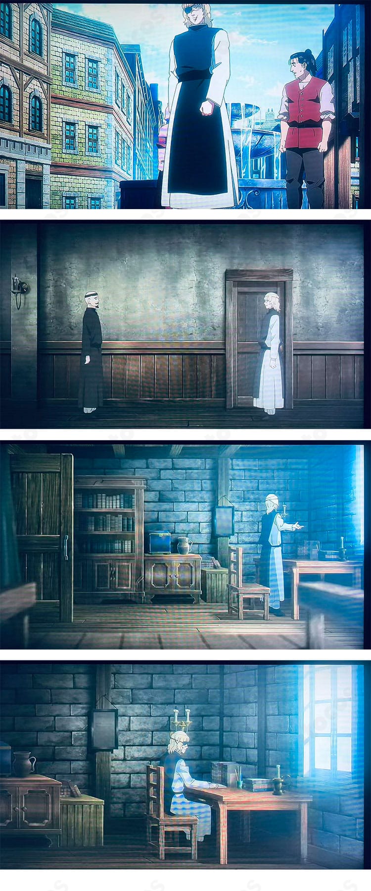 バデーニ 修道士コスプレ全身正面｜落ち着いたローブシルエットと薄手生地の質感