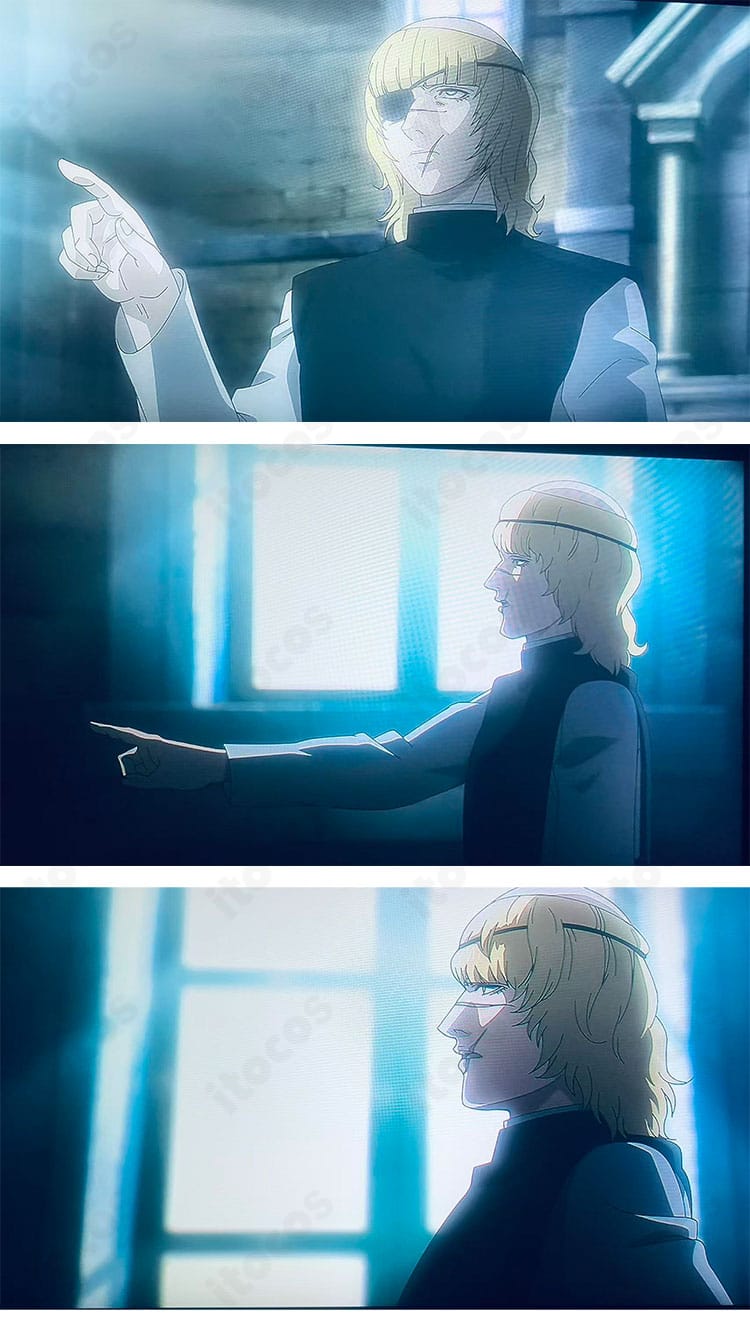 バデーニ 修道士コスプレ上半身の正面イメージ｜チ。-地球の運動について- の中世風ローブを再現