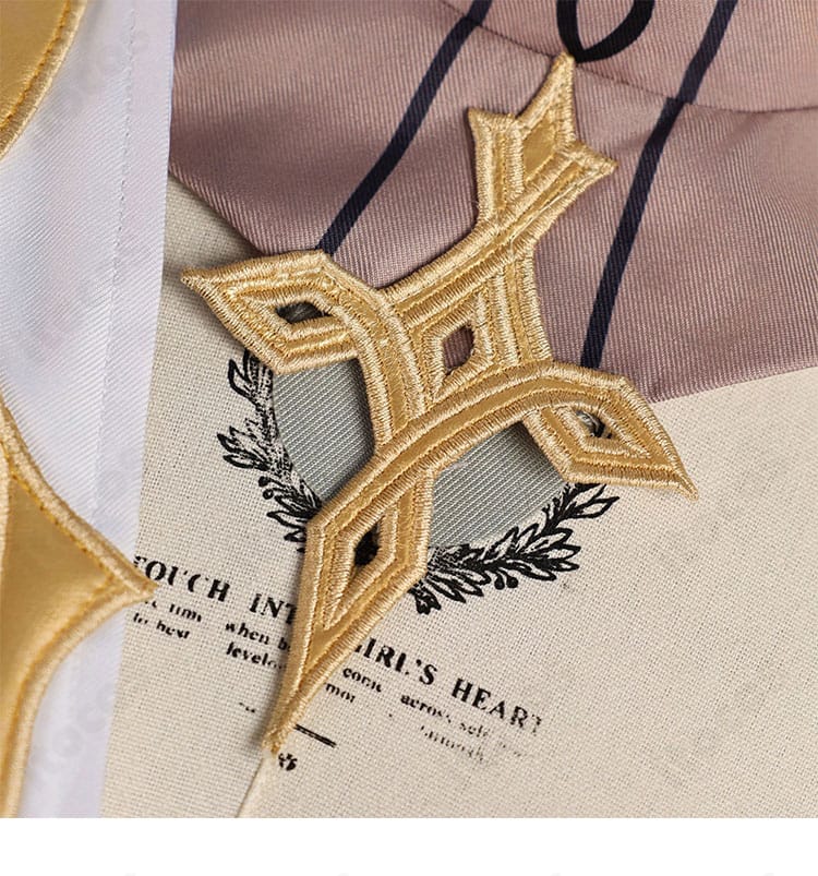 原神 ナベリウス コスプレ衣装の襟元アイコン装飾ディテール