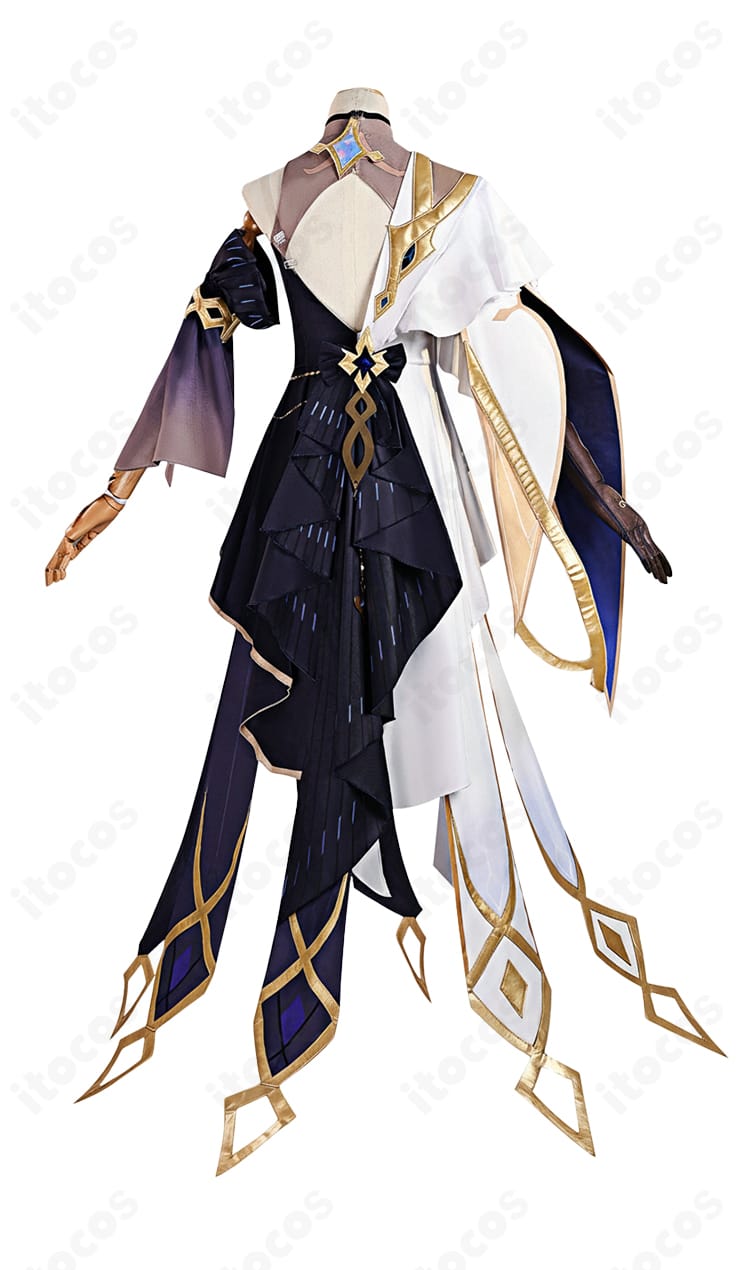 原神 ナベリウス コスプレ衣装の背面デザイン全体像