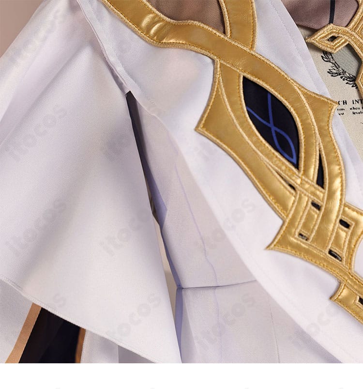 原神 ナベリウス コスプレ衣装の襟周り装飾ディテールと縫製仕上げ