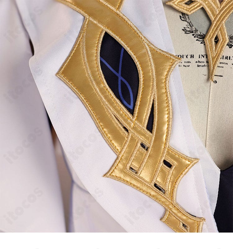 原神 ナベリウス コスプレ衣装の服飾パーツと装飾細部のクローズアップ