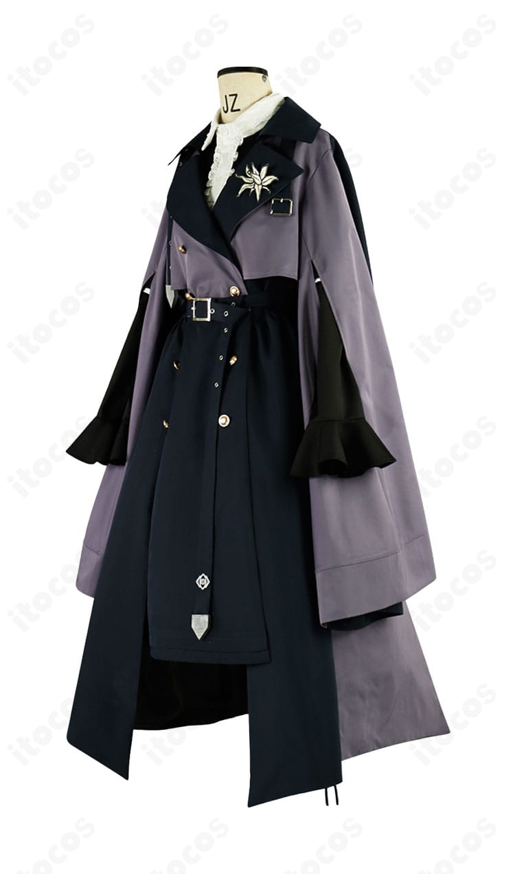 大鈴木くらら 私服コスプレ衣装 側面｜シルエットと装飾位置のディテールを強調