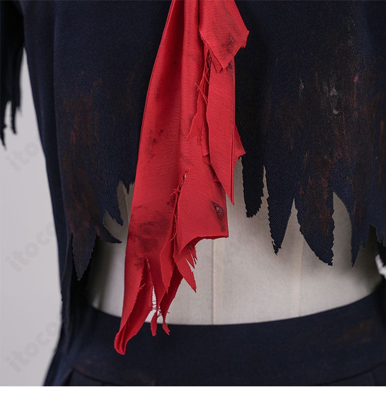 深水雛子 学生制服コスプレ 裾ディテール｜自然なドレープと動きやすい丈感