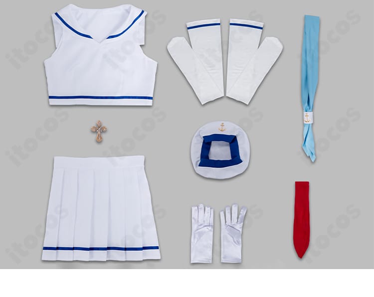 アスナ セーラー服コスプレ スカートのプリーツと裾ラインの質感