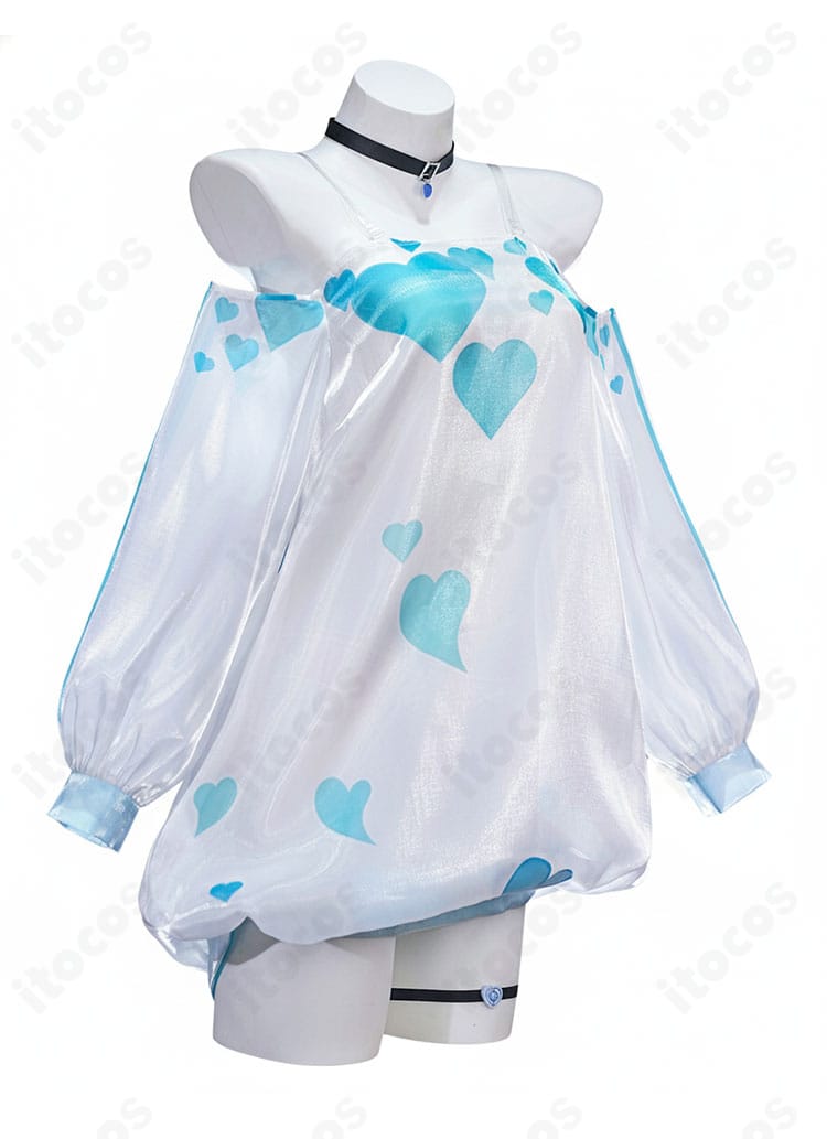 PA-15 奇怪・とろろもち コスプレ衣装 側面｜袖や太もも飾りの位置関係とシルエット確認