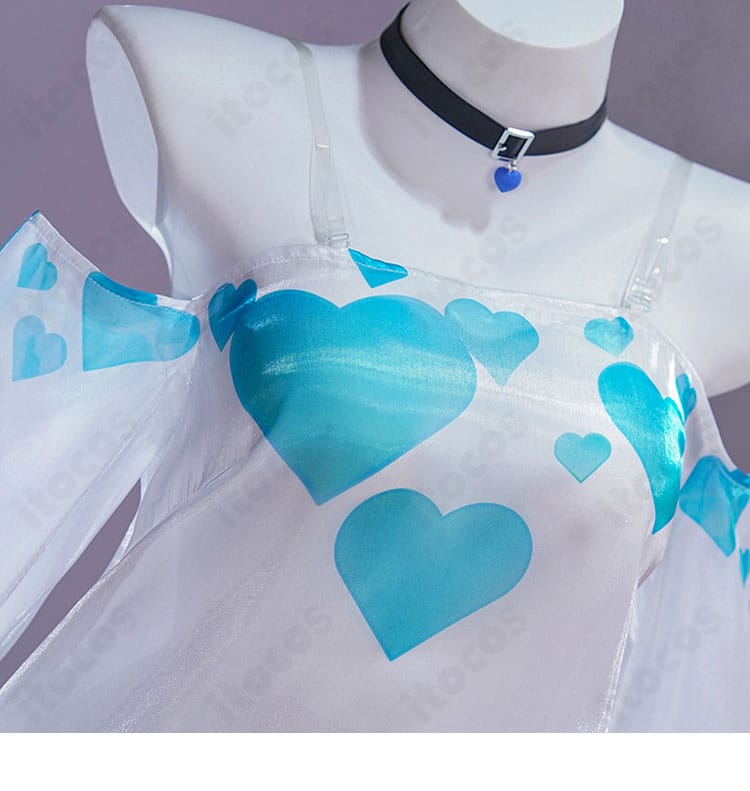 PA-15 衣装 ブルーのハート装飾アップ｜奇怪・とろろもち特有のモチーフを詳細表示