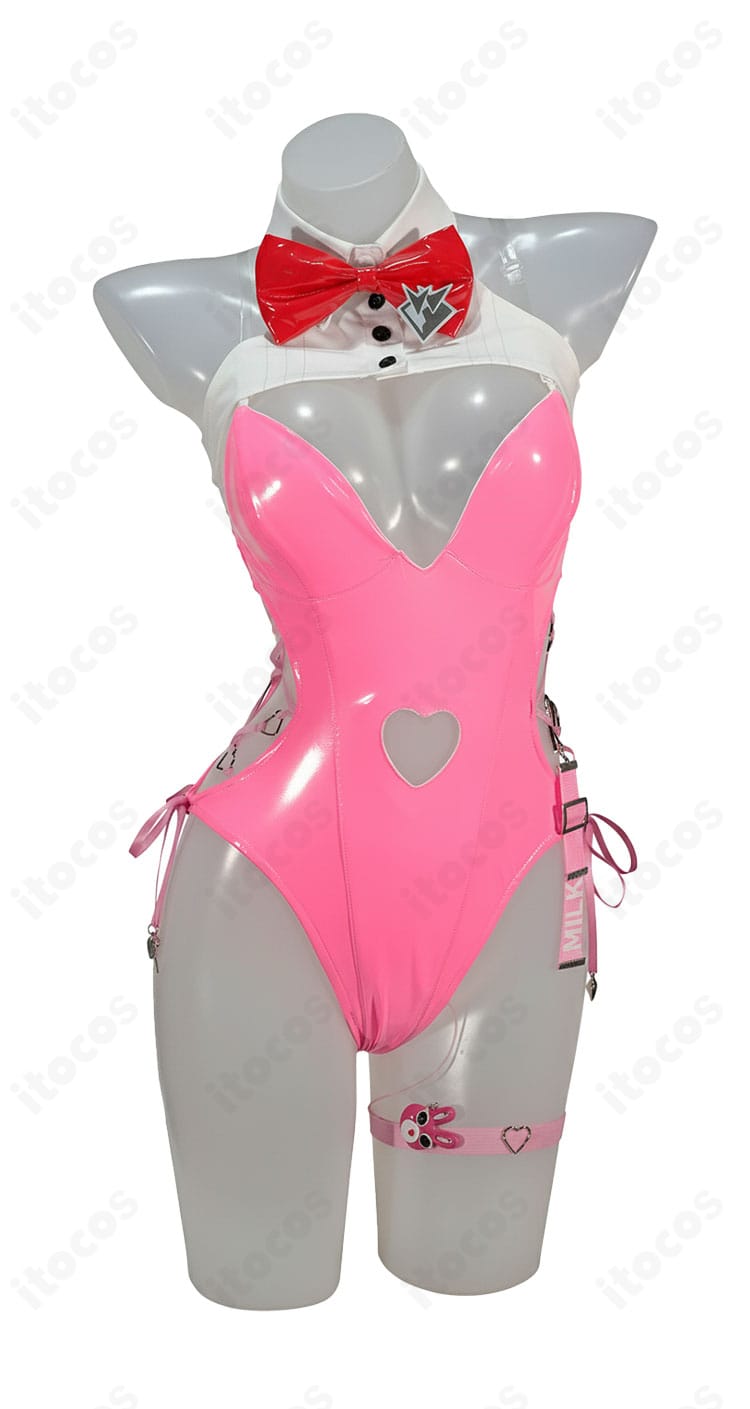 ミルク ブルーミングバニー コスプレ衣装 正面全身カット｜発色とシルエットがわかる