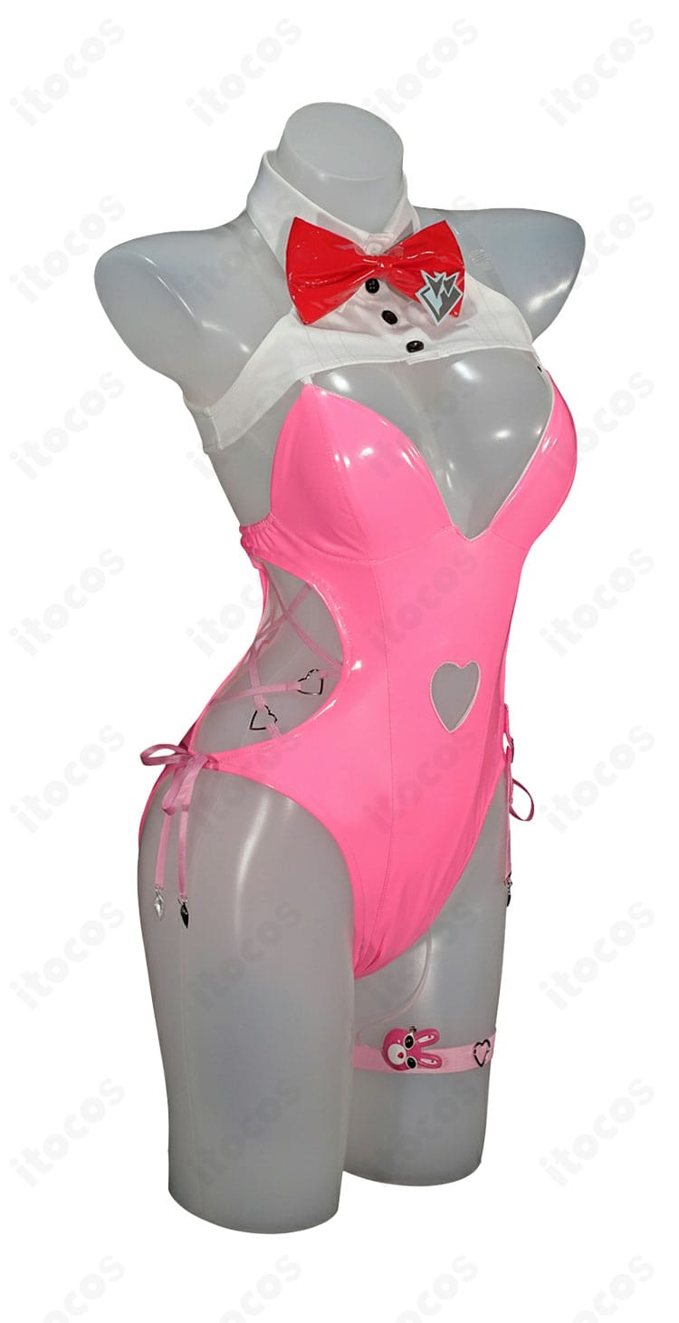 ミルク ブルーミングバニー コスプレ衣装 側面スタイル｜レオタードと腰飾りのライン