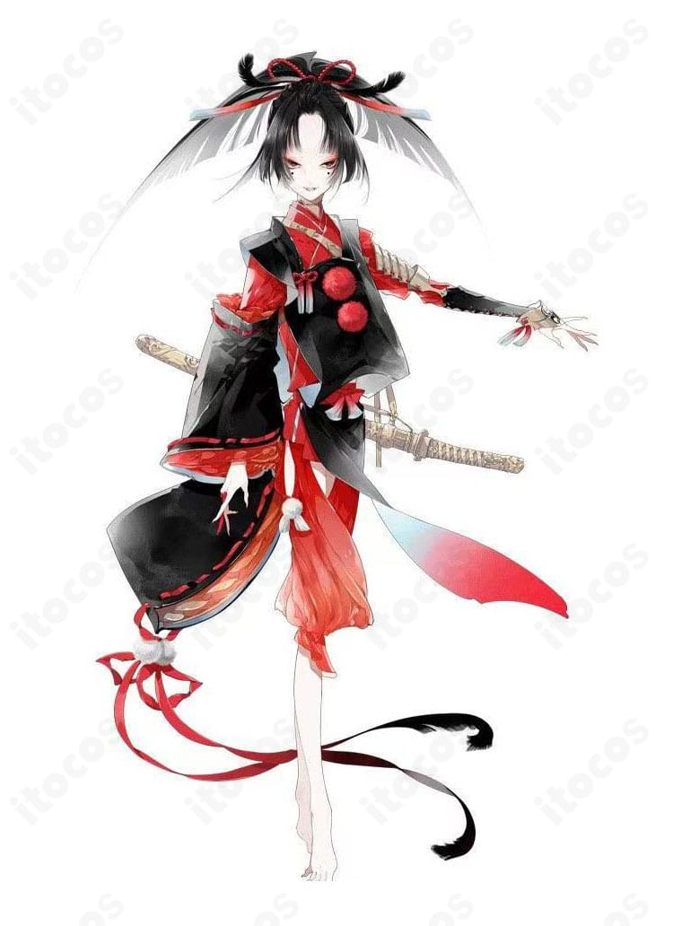 刀剣乱舞-ONLINE- 小烏丸 コスプレ衣装 正面全体像｜ITOCOS制作の和装シルエットと質感を確認できる画像