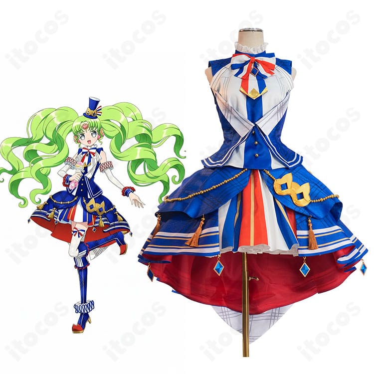 プリパラ ファルル「あこがれのはなのプリパリ」コスプレ衣装のフルコーデ前面全身画像