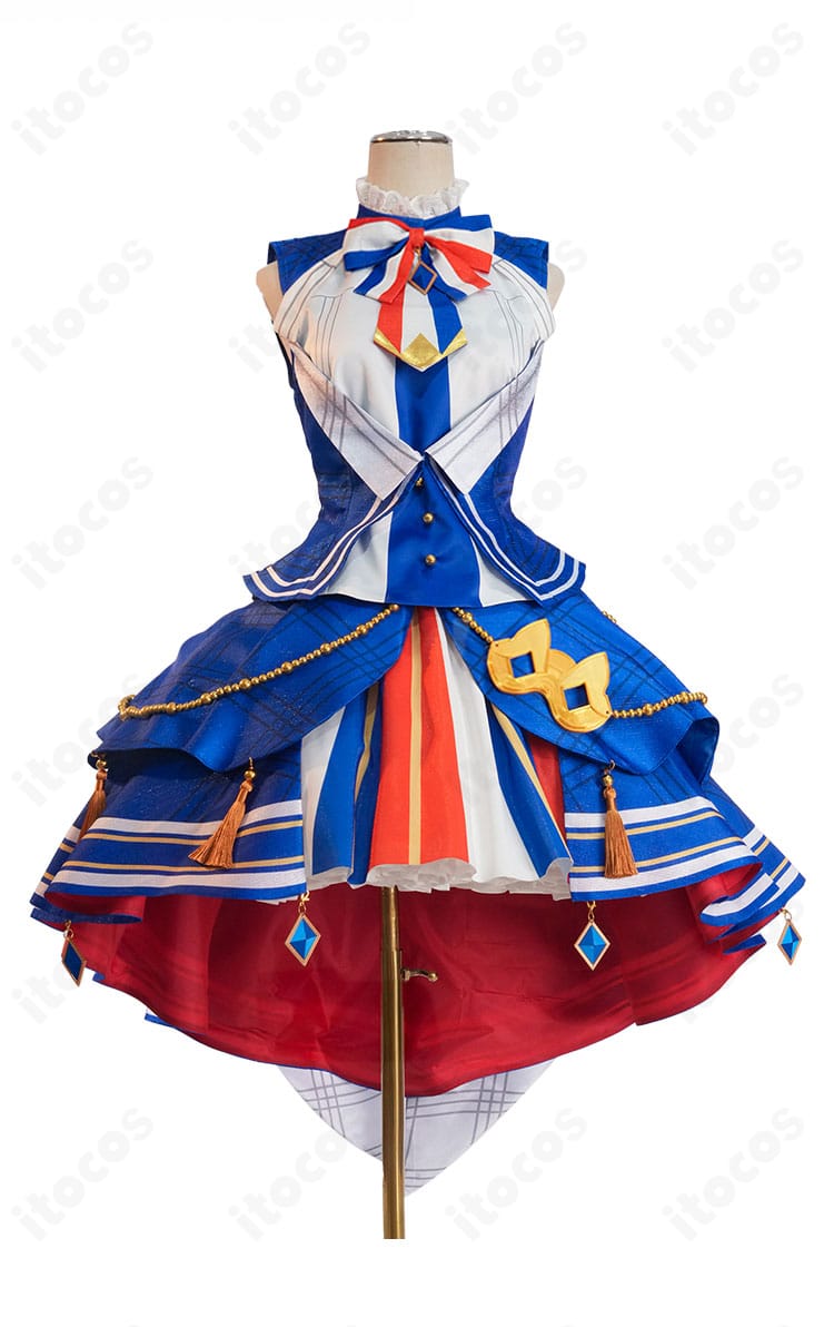 プリパラ ファルル ツアーライブ衣装の上半身ディテールとスカーフ・胸元装飾の拡大