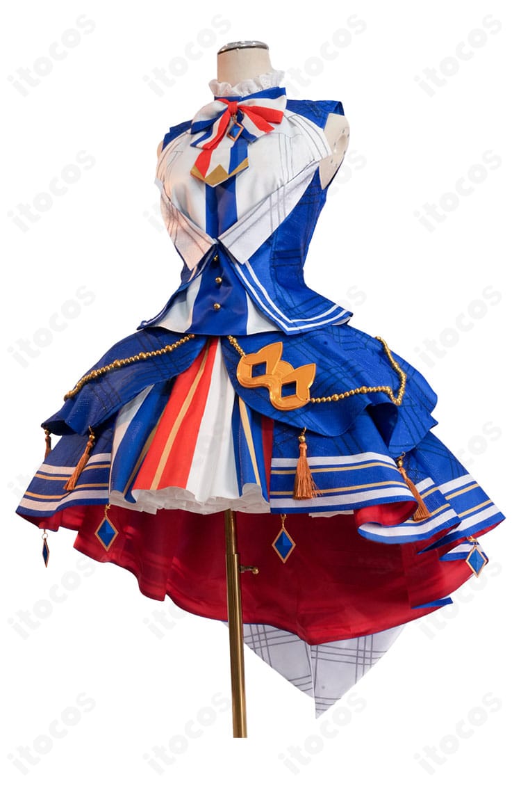 ファルル衣装のスカートと裾飾り、太もも飾り・足首飾りのコーディネート例