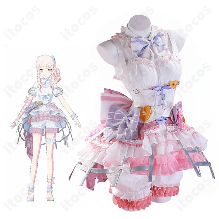 プロジェクトセカイ 暁山瑞希 ハイド・クリノリンの全身イメージ。中性的で可憐な高品質ドレスの再現例