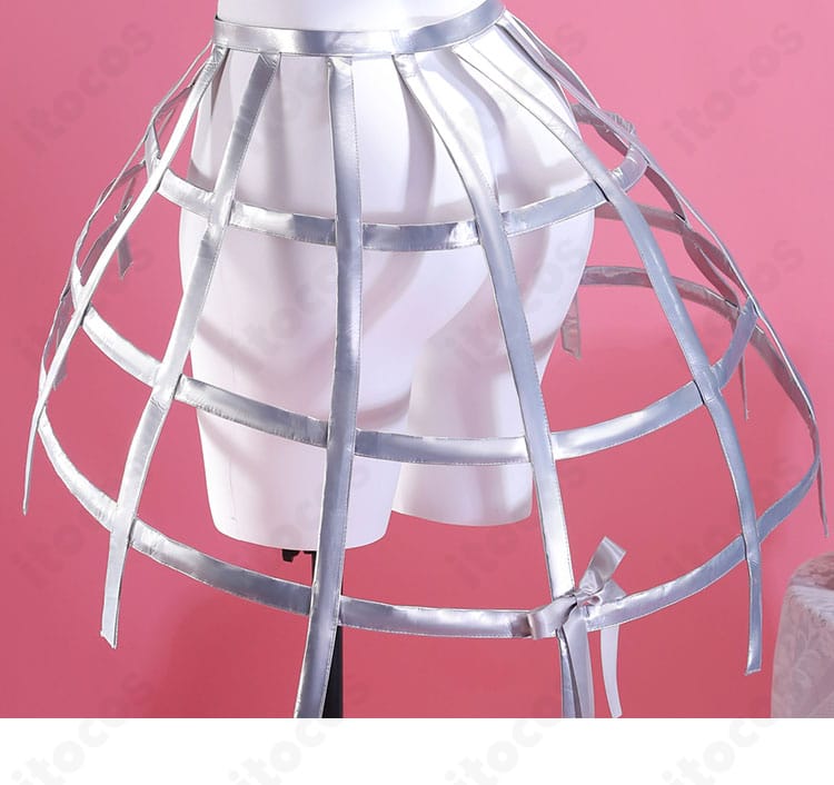 暁山瑞希 ハイド・クリノリン スカート内部装飾アップ。パニエの重なりが生むふくらみを表示