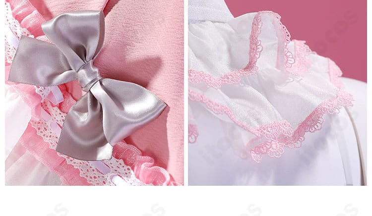 プロセカ 暁山瑞希 ハイド・クリノリン リボン＆裾装飾詳細。優雅で繊細なトリムの表情