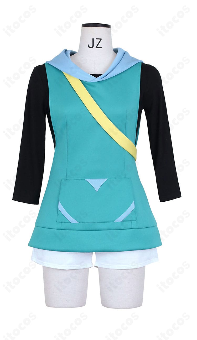 リコ メガボルテージVer コスプレ衣装の正面全体図｜パーカーと白ショートパンツのセット