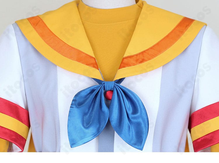 兎山大福 映画ver. コスプレ衣装のリボンタイ（スカーフ）と襟元装飾。上品で繊細な仕上がり。