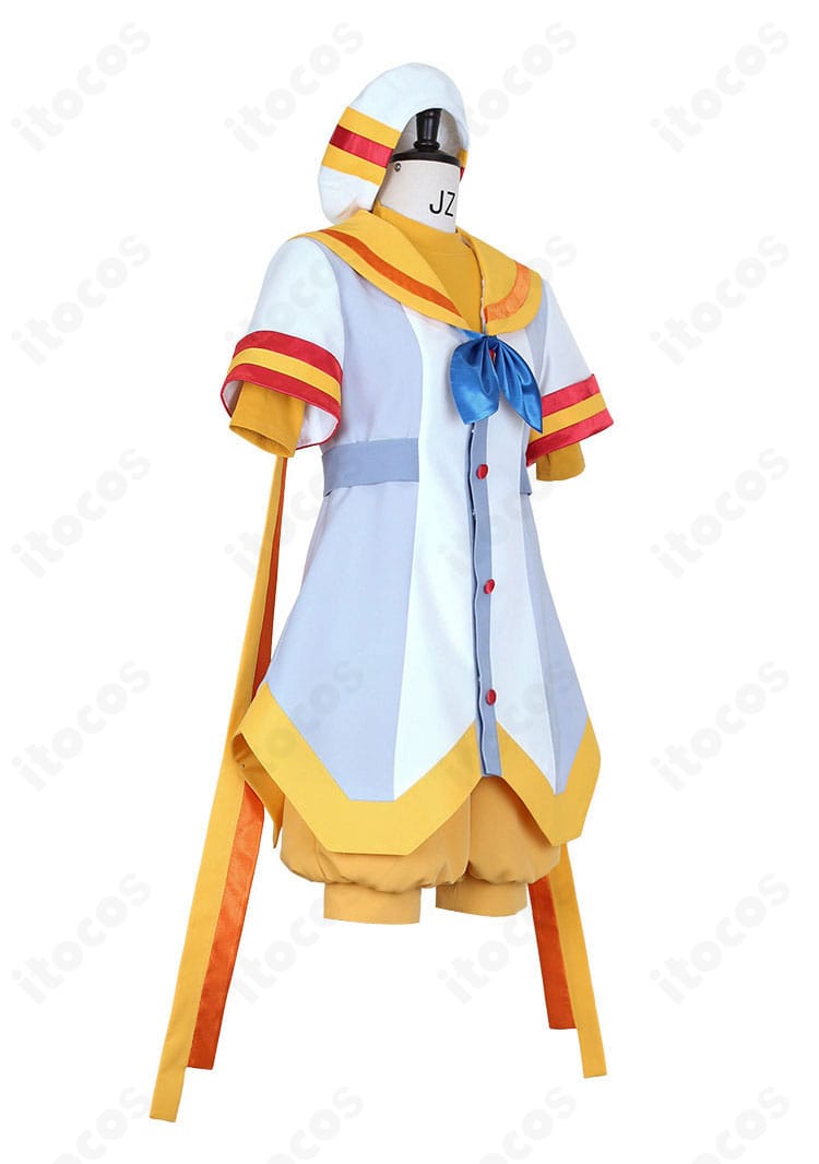 わんだふるぷりきゅあ！兎山大福 映画ver. コスプレ衣装の側面。立体的なラインと丁寧な縫製で動きやすさを両立。